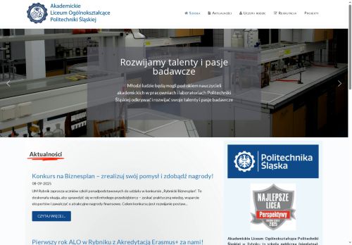 Akademickie Liceum Ogólnokształcące Politechniki Śląskiej Akademickie Liceum Ogólnokształcące Politechniki Śląskiej