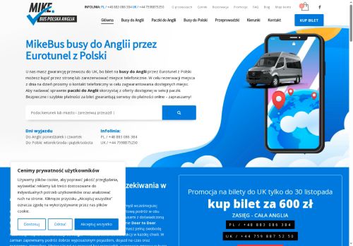 MikeBus paczki do Anglii online MikeBus paczki do Anglii online