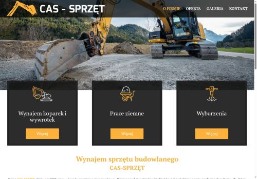 Cas sprzęt wynajem koparek i wywrotek Cas sprzęt wynajem koparek i wywrotek