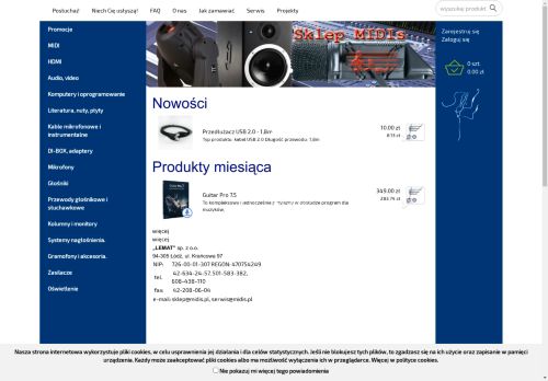 Sklep komputerowo-muzyczny MIDIs Sklep komputerowo-muzyczny MIDIs