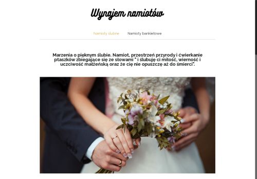 Namioty na ślub Namioty na ślub