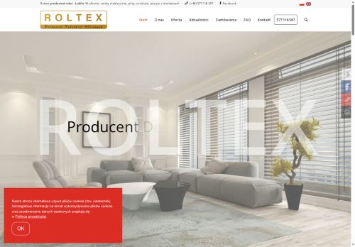 ROLTEX Producent rolet, plis, verticali i moskitier ROLTEX Producent rolet, plis, verticali i moskitier