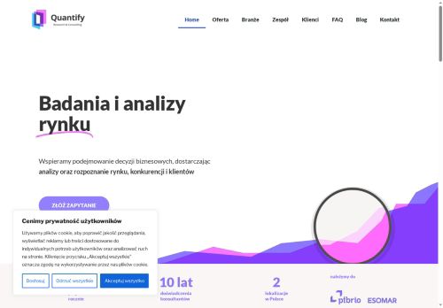 Quantify - badania i analizy rynku Quantify - badania i analizy rynku