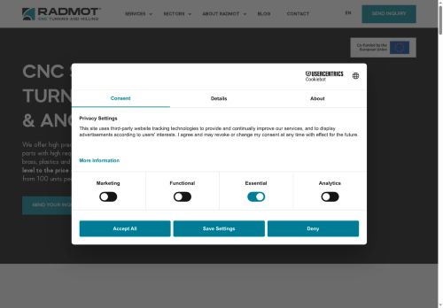 Usługi na CNC Firma Radmot Usługi na CNC Firma Radmot