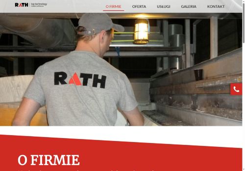 Materiały ogniotrwałe, piece i kotły przemysłowe. RATH Polska Materiały ogniotrwałe, piece i kotły przemysłowe. RATH Polska