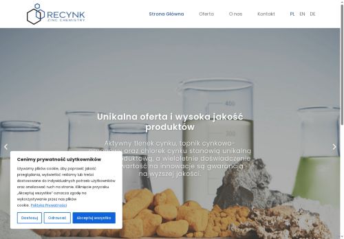 Recynk chemia cynkowa najwyższej jakości Recynk chemia cynkowa najwyższej jakości