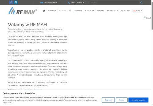 RF MAH, maszyny dla przemysłu RF MAH, maszyny dla przemysłu