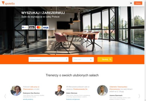 Wyszukiwarka i porównywarka sal na wynajem Spotello Wyszukiwarka i porównywarka sal na wynajem Spotello