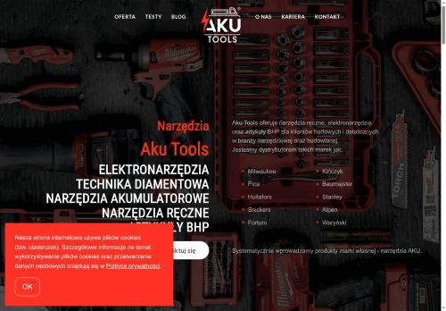 AKU Tools, Elektronarzędzia, narzędzia ręczne, artykuły bhp