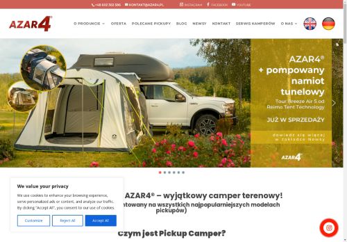 AZAR4 - pickup camper, kapsuła na pickup