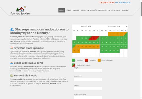 Dom na Mazurach nad Jeziorem Sasek Wielki