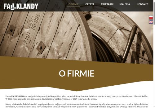 Fallklandy Bębny kablowe drewniane,