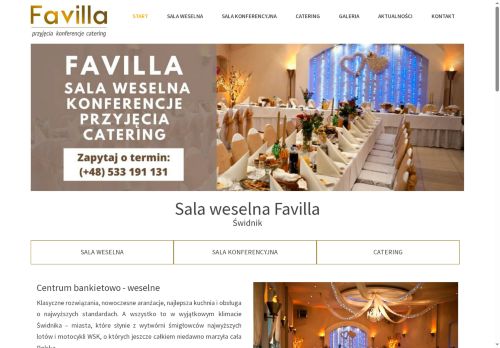 Favilla sala weselna, catering, konferencje