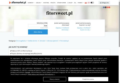 Sklep ze zdrową żywnością fitorsweet