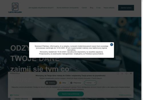 Odzyskiwanie danych Warszawa Poznań Wrocław Opole Kraków Cała Polska