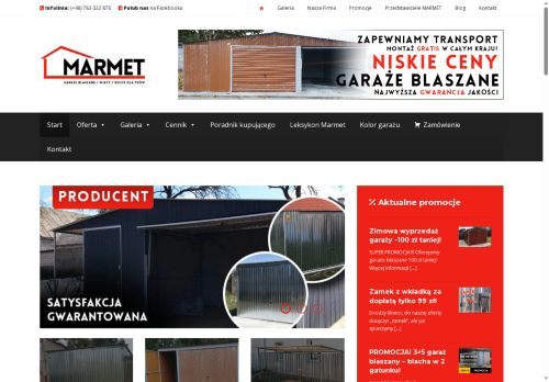 Garaże MARMET, produkcja garaży na wymiar