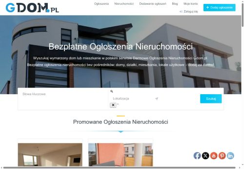 Ogłoszenia nieruchomości Gdom.pl