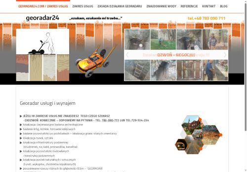 Georadar, usługi georadarem