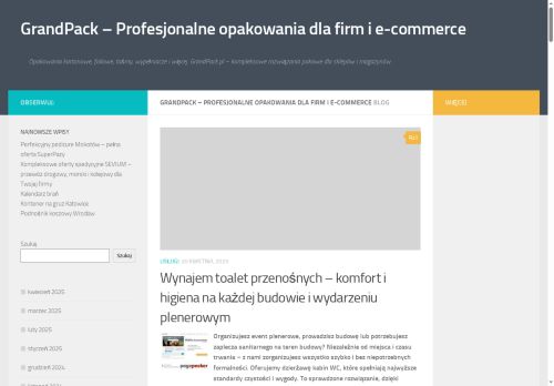 Sklepinternetowy z opakowaniami do żywności