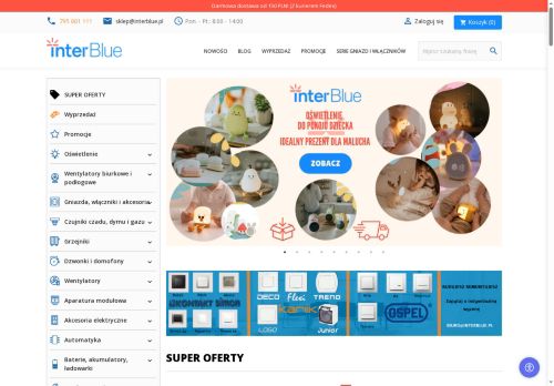 Interblue sklep z asortymentem z zakresu elektryki i oświetlenia