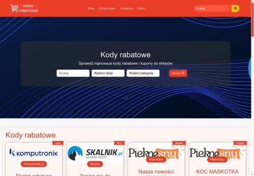 Najnowsze kody rabatowe