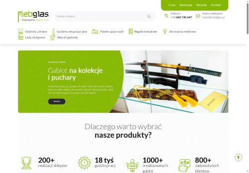 Meble sklepowe Mebglas