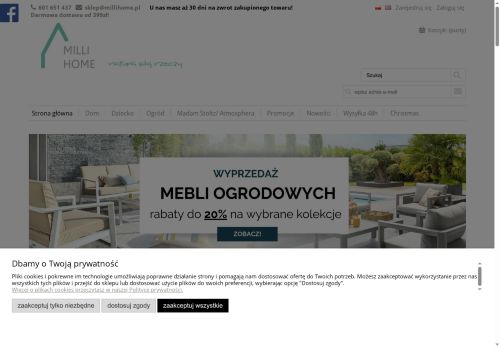 MilliHome meble i dodatki w stylu skandynawskim