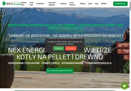 NEX energia kotły pellet drewno dwupaliwowe
