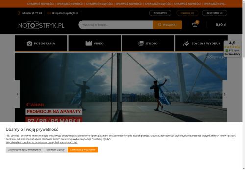 Sprzęt fotograficzny w sklepie internetowym
