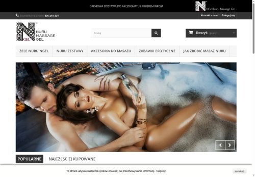 Śliskie żele do masażu NURU marki NGel