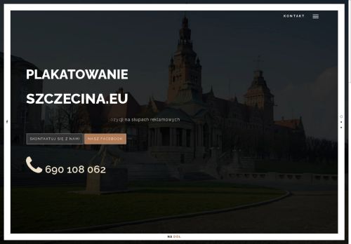 Plakatowanie na słupach ogłoszeniowych z monitoringiem, Szczecin.