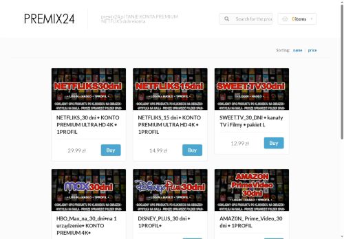 Premix24pl Tanie konta premium Vod Netflix Max Disney