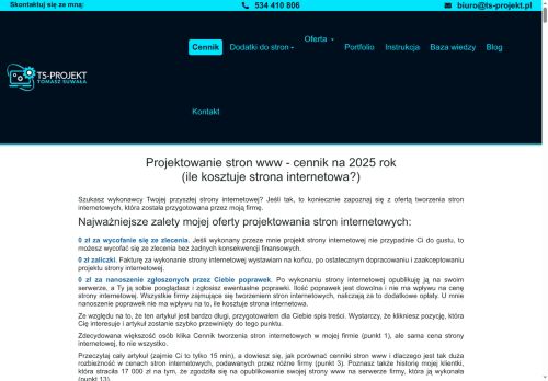 TS-PROJEKT Projektowanie stron internetowych
