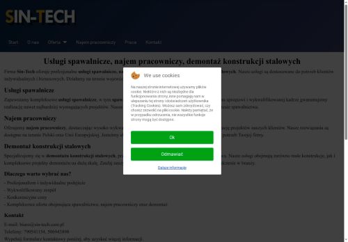 Demontaż konstrukcji stalowych Sin Tech Sosnowiec