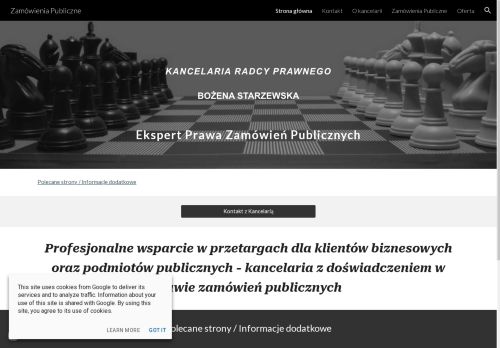 Radca Prawny Bożena Starzewska Ekspert Prawa Zamówień Publicznych