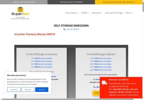 Self storage Ząbki pierwsze 5 dni gratis