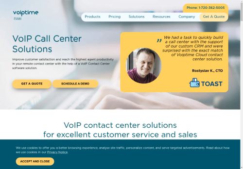 Voiptime Cloud, Wirtualne Call Center
