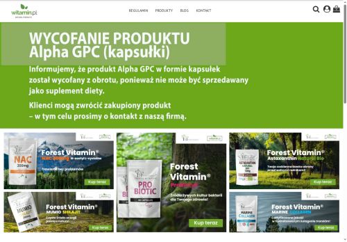 Sklep z witaminami i suplementami