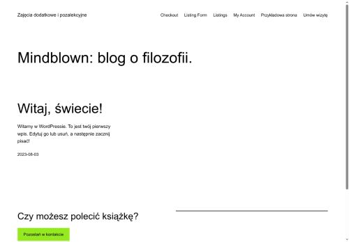 Zajęcia dodatkowe i pozalekcyjne